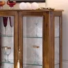 Wohnzimmer Vitrine aus Bassano Walnussholz Made in Italy - Ronald Viadurini