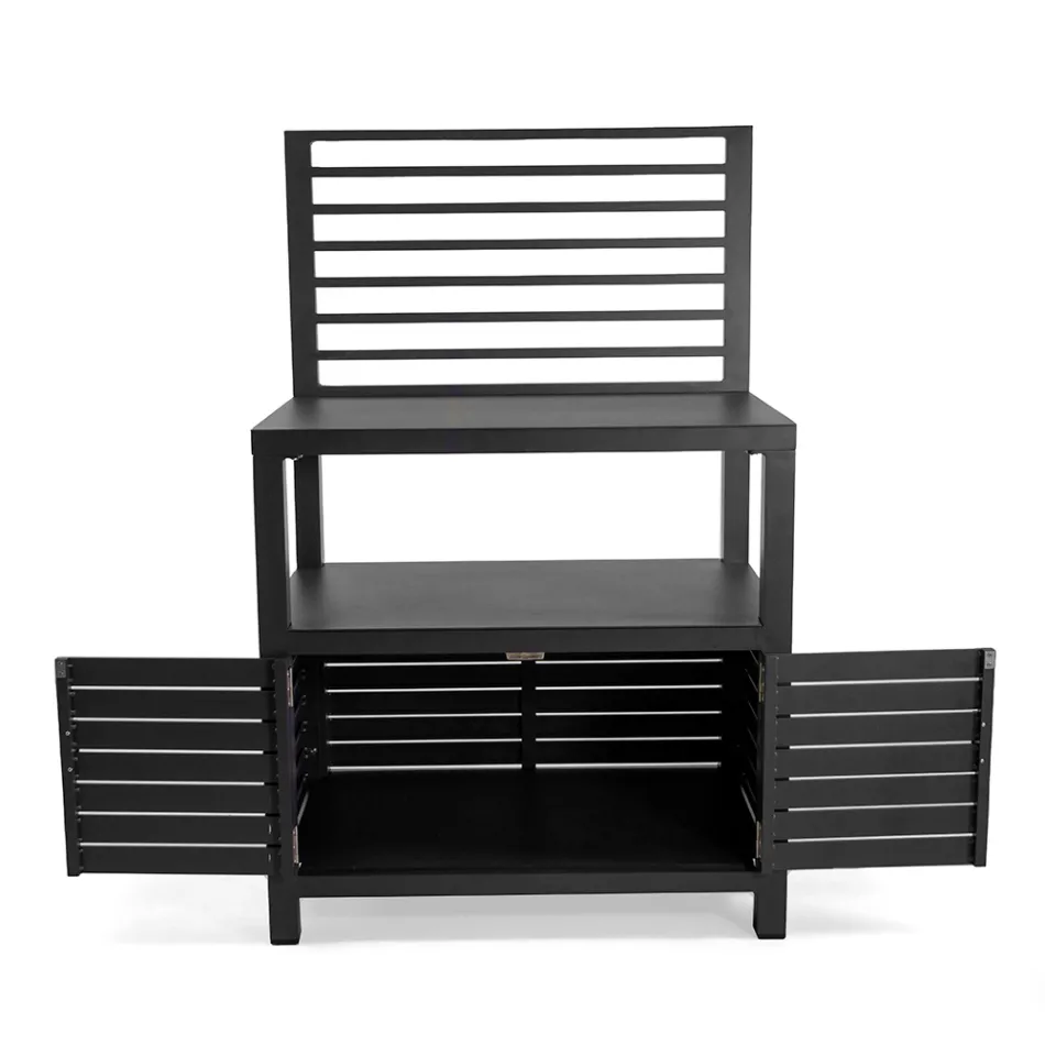 Outdoor-Schrank aus Aluminium mit 2 Türen - Kamera Viadurini