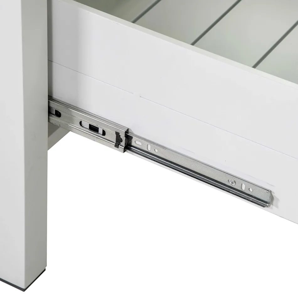 Outdoor-Schrank aus Aluminium mit 2 Schubladen in verschiedenen Ausführungen - Hotel Viadurini