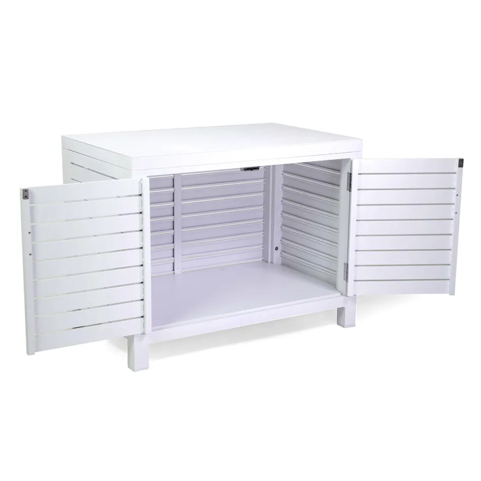 Outdoor-Schrank aus Aluminium mit verschiedenen Oberflächen - Kamera Viadurini
