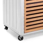 Gartenkabinett aus Aluminium und brasilianischem Teakholz - Tagebuch Viadurini