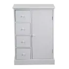 Indoor-Schrank aus Holz mit 1 Tür und 4 Schubladen - Meduse Viadurini