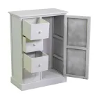 Indoor-Schrank aus Holz mit 1 Tür und 4 Schubladen - Meduse Viadurini