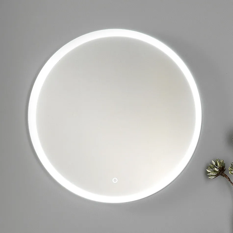 Badezimmermöbel aus weißem Holz und Nussbaum und Keramik 156 cm Made in Italy - Renga Viadurini