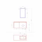 Hängende Designmöbel, moderne Badezimmerzusammensetzung - Callisi9 Viadurini