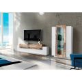 Wohnzimmermöbel TV-Ständer und Led in Glossy White Wood 3 Finishes - Therese