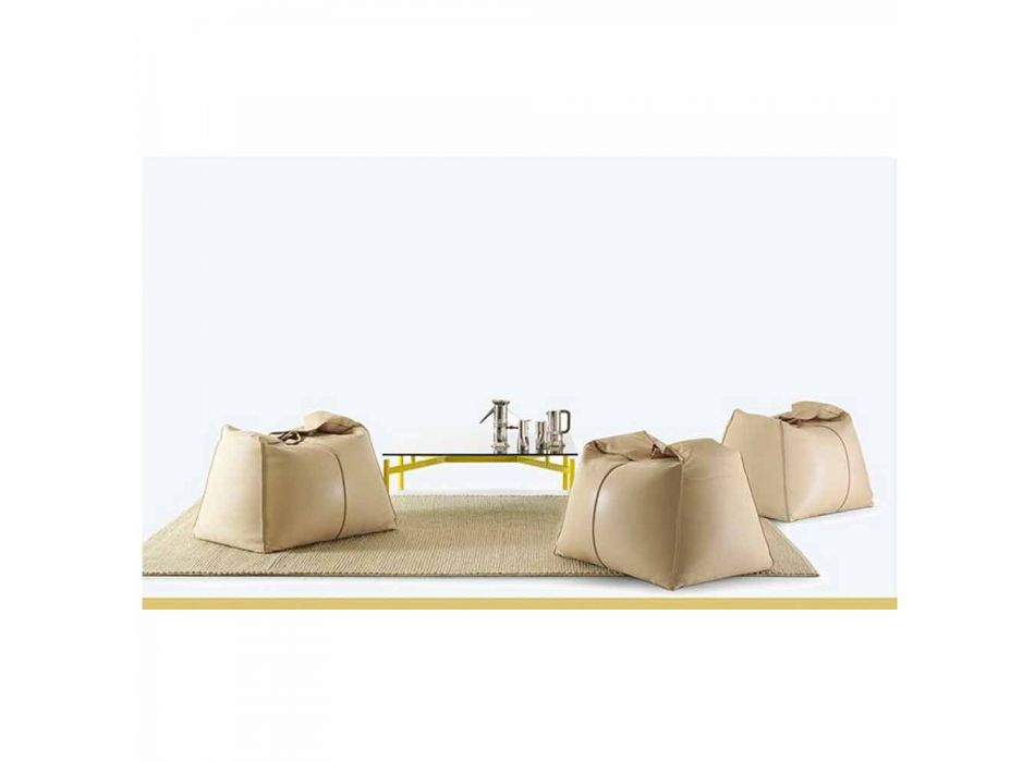 Mein Home Bag Hocker in modernem Design aus Italien Leder Viadurini
