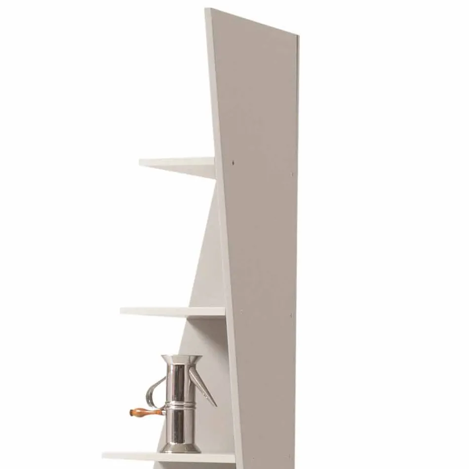 My Home Esquina Design Eck Bücherregal MDF lackiert H220cm made in Italy Viadurini