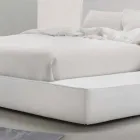 My Home Long Island gepolstertes Leder-Doppelbett aus Italien Viadurini