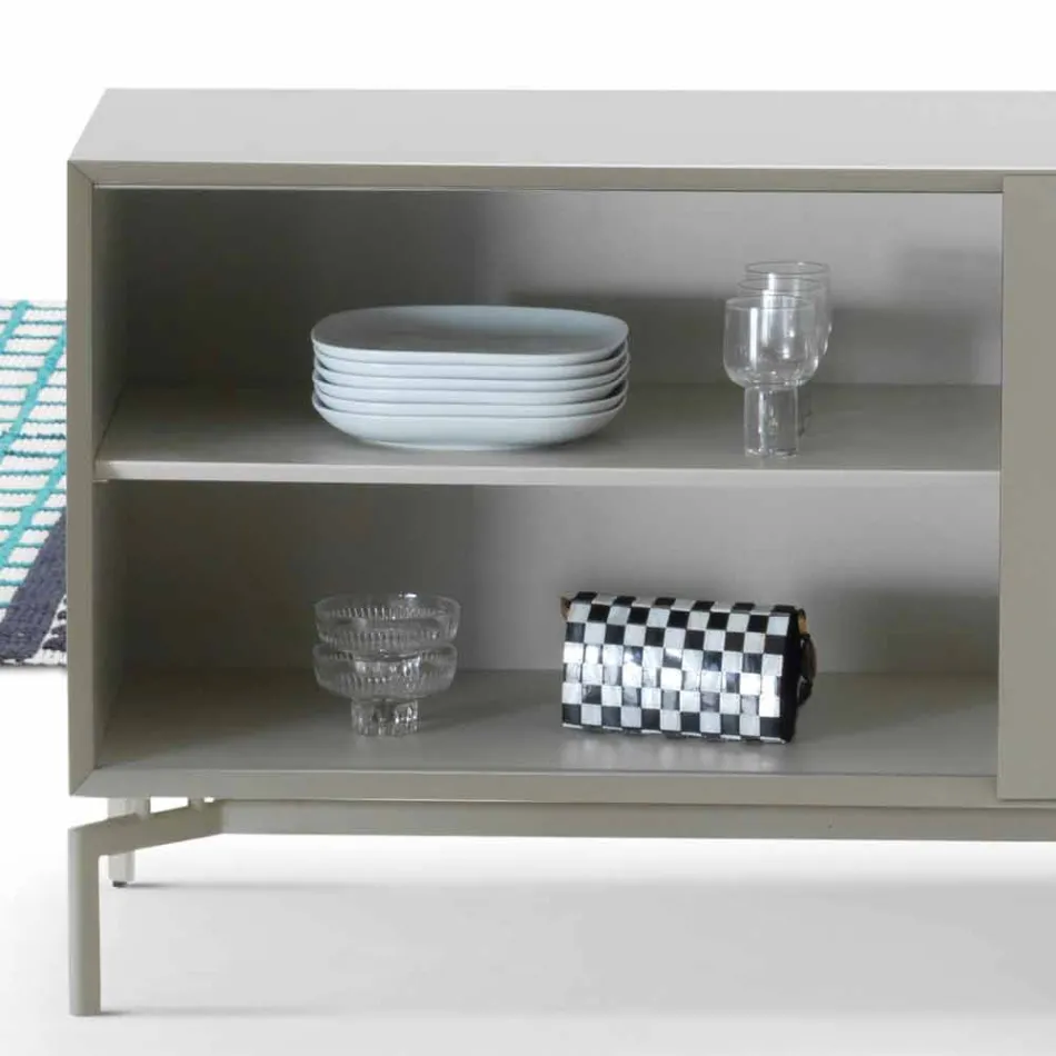My Home Mirage Design Sideboard aus lackiertem MDF H71xL210cm hergestellt in Italien Viadurini