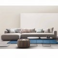 Design-Modulsofa aus Softly-Stoff, hergestellt in Italien