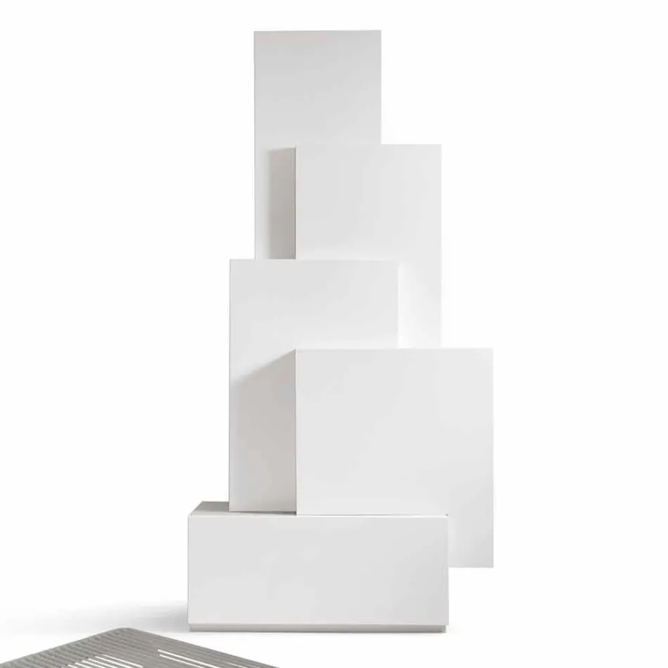 My Home Tetris Mobil Wohnzimmer Turm Design MDF H196cm made in Italy Viadurini