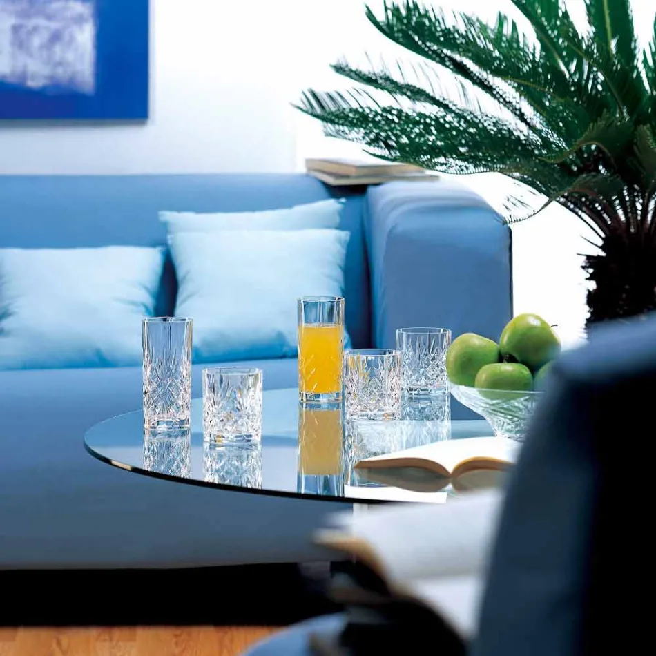 Old Fashioned Tumbler Low Cocktail Gläser 12 Stück Kristall - Cantabile Viadurini