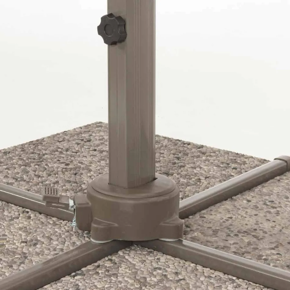 3x3 Sonnenschirm mit Polyestertuch und Aluminiumstange - Texas Viadurini