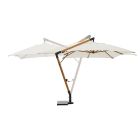 Ecrù Outdoor-Regenschirm aus Polyester und Holz 3x3, Homemotion - Passmore Viadurini