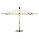 Outdoor-Regenschirm aus Holz und Ecru-Polyester 3x4, Homemotion – Passmore Viadurini