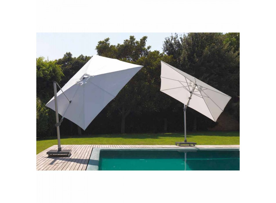 Hochwertiger 3x3 Outdoor-Regenschirm aus Stoff und Granit - Venere von Talenti