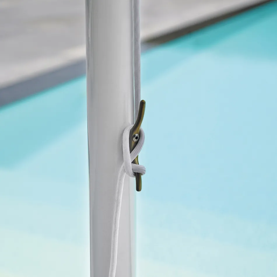 Sonnenschirm mit farbigem Stoff und Aluminiumstruktur - Norbert Viadurini