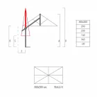 Gartenschirm aus weißem oder anthrazitfarbenem Aluminium 300x200 cm - Lapillo Viadurini