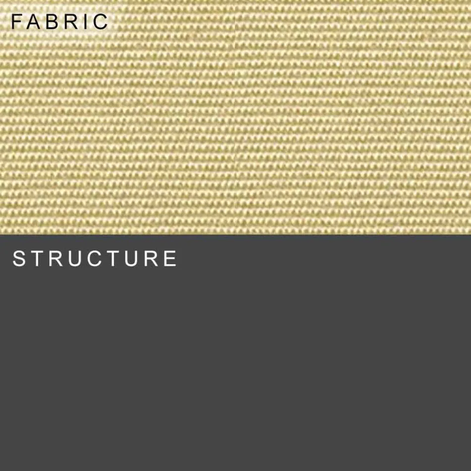 Gartenschirm aus Acrylgewebe und Aluminium Made in Italy - Solero Viadurini