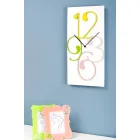 Wanduhr farbiges und weißes Holz rechteckiges modernes Design - Mathematik Viadurini