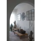 Modernes Design Wanduhr aus schwarzem oder weißem Eisen Made in Italy - Baldo Viadurini