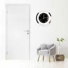 Wanduhr in Weißholz und Bronze Dekorationen des modernen Designs - Mavia Viadurini