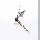 Weiße quadratische hölzerne Wanduhr mit moderner Rosendekoration - Schneeglöckchen Viadurini