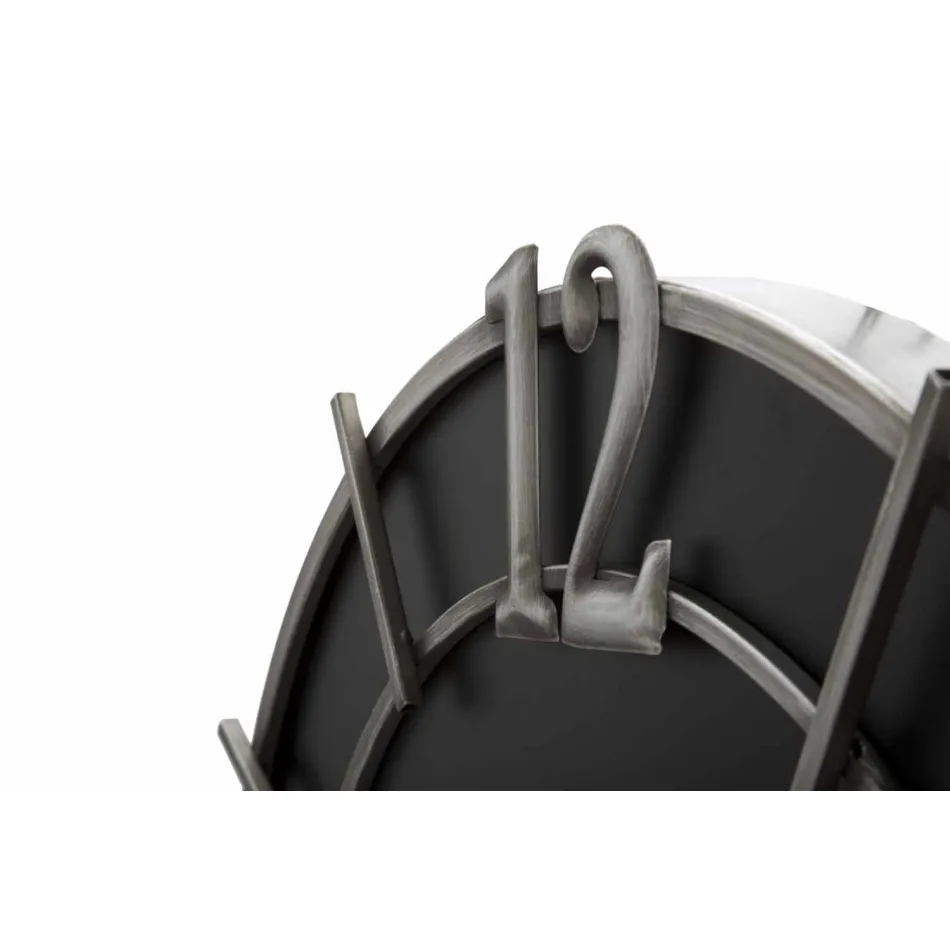 Runde Wanduhr im modernen Design aus Eisen und MDF - Hope Viadurini