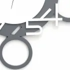 Große und moderne Design Wanduhr in weißem und grauem Holz - Ziffer Viadurini