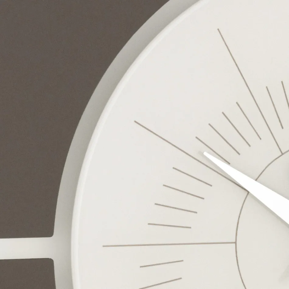 Wanduhr aus Methacrylat und Leinenrahmen Made in Italy - Battito Viadurini