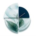 60 cm Wanduhr aus bedrucktem Methacrylat mit geometrischen Formen, hergestellt in Italien - Lumea
