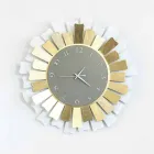 Moderne kreisförmige zweifarbige Wanduhr aus Eisen Made in Italy - Lussuria Viadurini