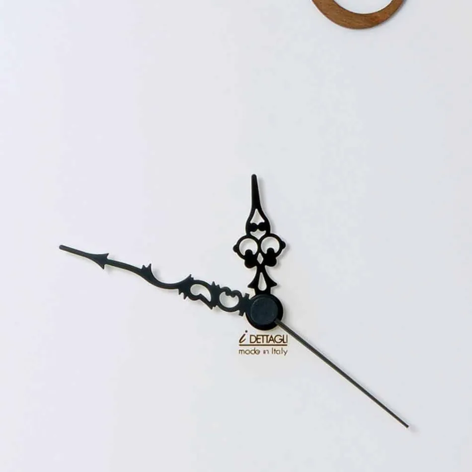 Moderne und runde Holzwanduhr mit saisonalen Designdekoren Viadurini