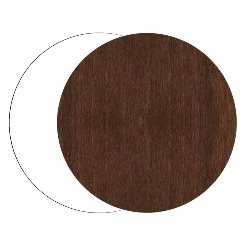 Moderne und runde Holzwanduhr mit saisonalen Designdekoren Viadurini