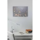 Moderne graue Wanduhr mit rechteckigem Design aus verziertem Holz - Gallium Viadurini