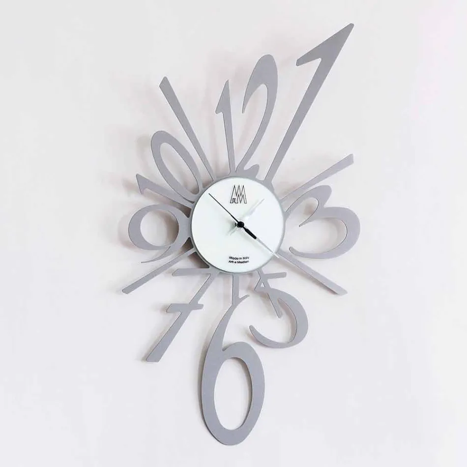 Design Wanduhr aus schwarzem Eisen oder Aluminium Made in Italy - Oceano Viadurini