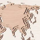 Holzwanduhr mit Planisphere Design Wohnzimmerdekoration - Mappo Viadurini