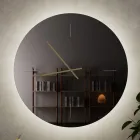 Glaswanduhr mit Zeigern aus satiniertem Messing - Radia Viadurini