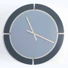 Moderne runde Wanduhr in Weißblau Avio - Savio Viadurini