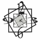 Geometrisches Design der modernen Eisenwanduhr Made in Italy - Procida Viadurini