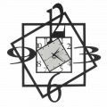 Geometrisches Design der modernen Eisenwanduhr Made in Italy - Procida