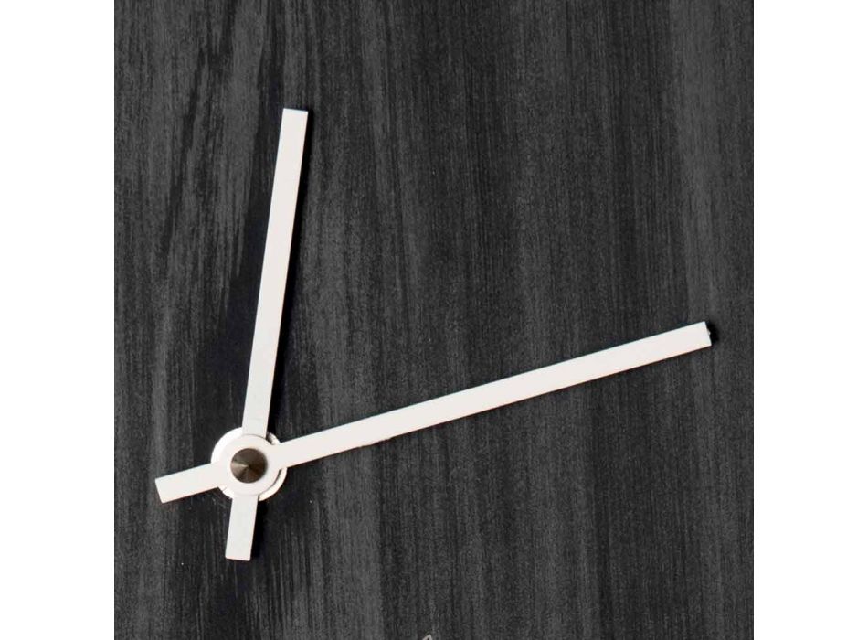 Moderne runde Design Holzwanduhr und Lasergravur - Florinto Viadurini