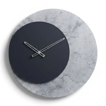 Elara Runde Wanduhr aus bedrucktem Methacrylat, hergestellt in Italien Viadurini