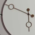 Große runde Wanduhr im modernen Design in Braun- und Beigeholz - Osvego Viadurini