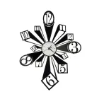 Eisenuhr mit besonderem optischen Effekt, hergestellt in Italien – Rad Viadurini