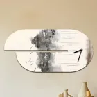 Holzuhr mit Reiher-Aufdruck, hergestellt in Italien – Palau Viadurini