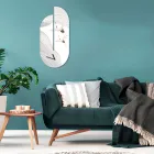 Holzuhr mit Reiher-Aufdruck, hergestellt in Italien – Palau Viadurini