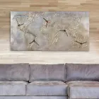 Moderne Uhr mit fünf Quadranten der Welt, Miles darstellt Viadurini