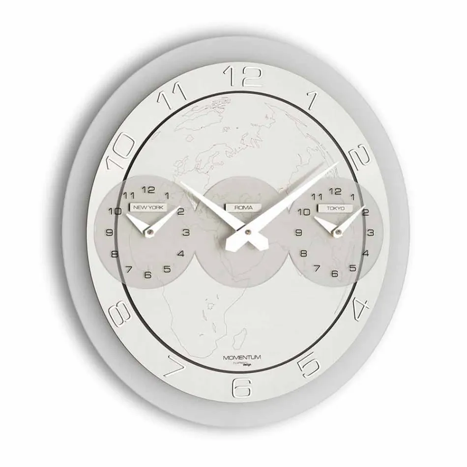 Moderne Wanduhr Dininho Tris Viadurini